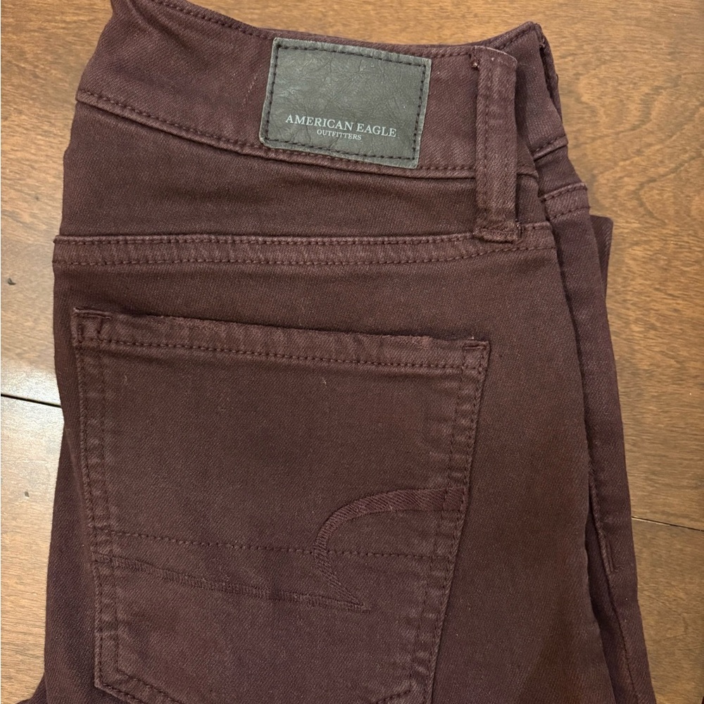 American Eagle Maroon Jeans